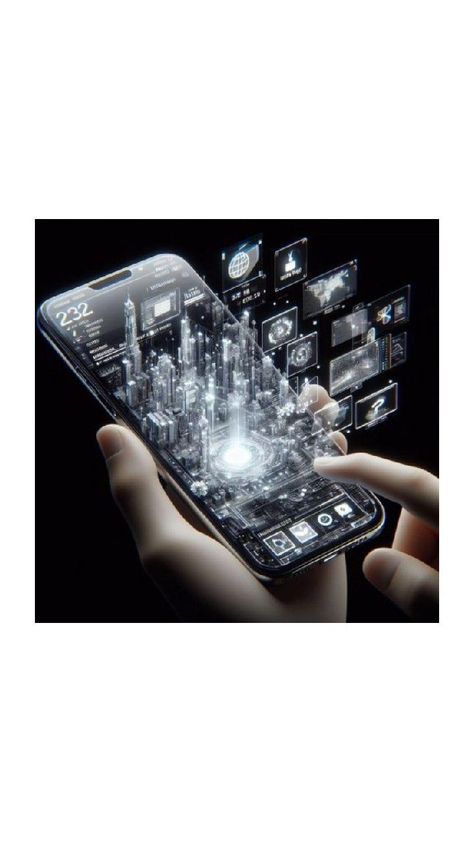 futuristic phone Holographic Projection, Futuristic Tech, Holographic Displays, 3d Hologram, Hand Gestures, Welcome To The Future, 3d Images, Mobile Technology, To The Future