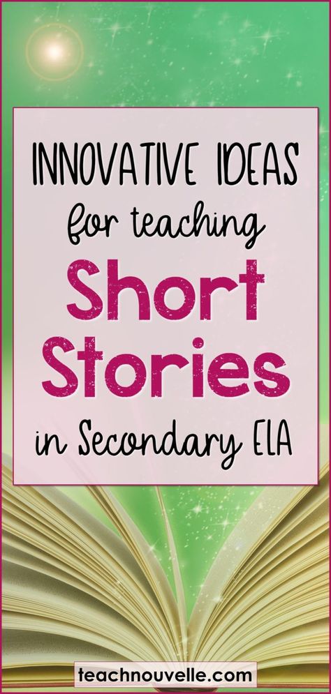 Here are some of my favorite resources and ideas for teaching short stories in middle school and high school. Teaching short stories can be a great way to build student confidence and endurance with a number of skills. These texts span all genres and are hugely versatile – teach them as a unit or woven in with other texts throughout the year. (blog post) High School Teaching, Teaching Short Stories, English Short Stories, 8th Grade Ela, Middle School Language Arts, English Language Arts High School, High School Ela, Secondary Ela, Middle School Reading