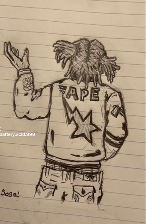 Forshorting Poses Drawing, Graffiti People Drawing, Swag Sketches, Carti Drawing, Graffiti Characters Cartoons, Thug Drawings, Graffiti Drawing Ideas, Graffiti Style Art To Draw, Rapper Drawings