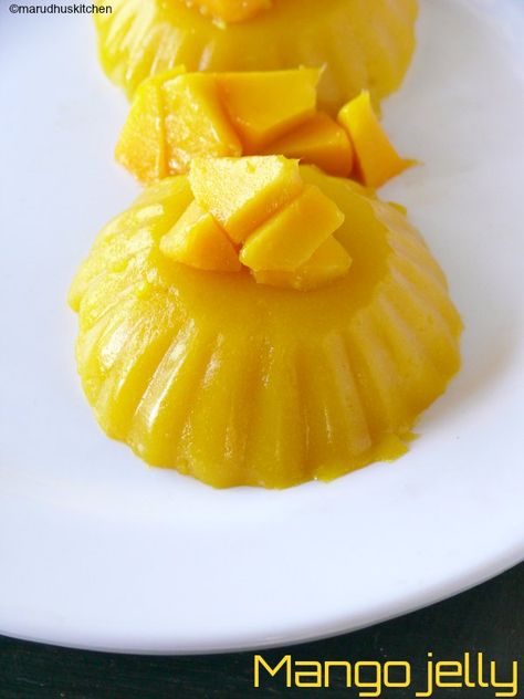 #mango jelly Mango Jelly Recipe, Mango Jelly, Jelly Chocolate, Jelly Desserts, Chocolate Candy Recipes, Jelly Recipe, Candy Recipe, Simple Dessert, Indian Dessert