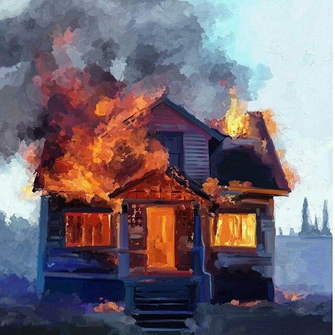 House On Fire, Burning House, Master Paintings, Kunst Inspiration, Arte Obscura, Arte Sketchbook, Arte Inspo, A Level Art, Ap Art