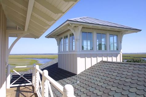 House With Tower Room, Observation Room House, Widow Walk Balconies, Cupola Room, Tower Balcony, Tower Room, Widows Walk, Hgtv Dream Homes, Observation Tower