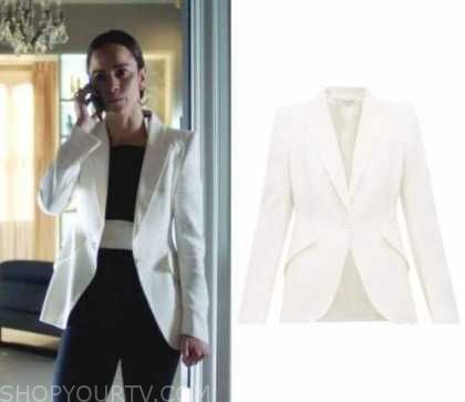 Teresa Mendoza, Show Queen, Queen Of The South, Worn On Tv, Where To Buy Clothes, Fashion Tv, Clothes Style, White Blazer, Mendoza