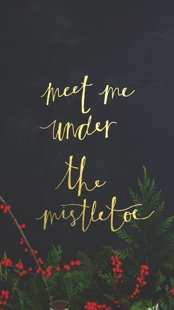 I want to know if people really do kiss under the mistletoe ❤️ Christmas Tumblr, Wallpaper Makeup, Meet Me Under The Mistletoe, Wallpaper Natal, Board Covers, Christmas Blessings, Christmas Time Is Here, Under The Mistletoe, God Jul