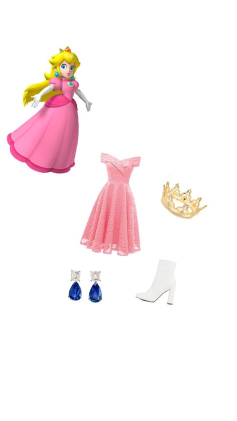 Princess Peach Outfit, Peach Outfit, Peach Clothes, Princess Peach, Halloween