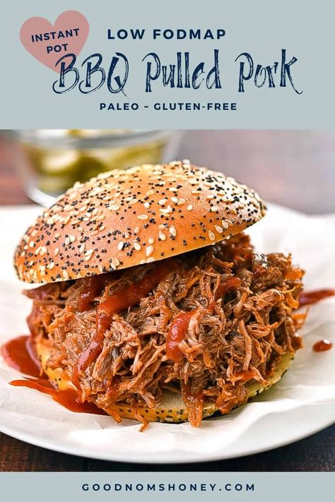 Lowfod Map, Instant Pot Bbq Pulled Pork, Paleo Pulled Pork, Pulled Pork Sauce, Crock Pot Pulled Pork, Fodmap Dinner, Homemade Barbecue Sauce Recipe, Fodmap Lunch, Southern Bbq