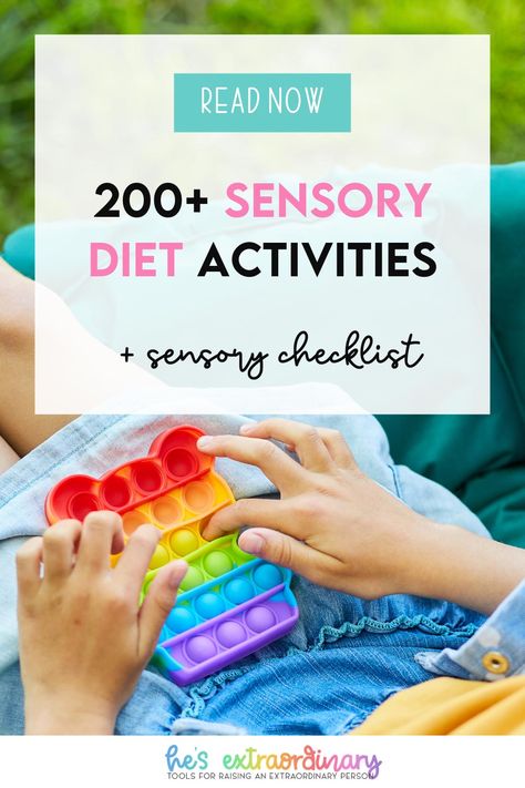 Sensory Diet For Kids, Sensory Diet Activities, Sensory Diet Schedule, Sensory Processing Disorder Activities, Sensory Strategies, Sensory Profile, Vestibular Activities, Sensory Integration Activities, Regulation Activities