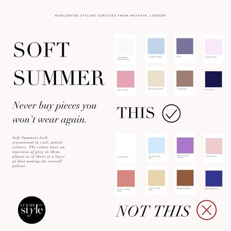 Color Palette Soft Summer, Neutral Summer Color Palette, Soft Summer Color Palette Outfits Style, Soft Summer Outfits Color Palettes, Soft Summer Palette Outfits, Soft Summer Color Palette Outfits, Soft Summer Fashion, Color Analysis Summer, Summer Skin Tone