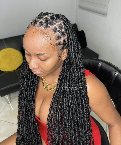 Crisscross Soft Locs, Rubber Band Criss Cross Soft Locs, Criss Cross Soft Locs, Criss Cross Locs, Lox Hairstyles, Criss Cross Stitch Braids, Cross Stitch Braids, Criss Cross Hairstyle, Cross Braids Hairstyles