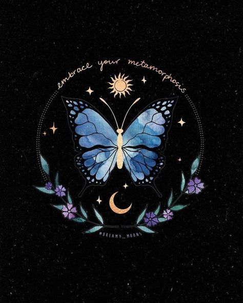 Celestial Astethic, Moon And Butterfly, Dreamy Moons, Spirit Daughter, Celestial Butterfly, Change Is The Only Constant, Butterfly Moon, Gemini Season, Witchy Wallpaper