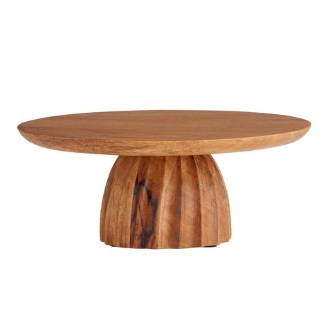 Mango Wood Vertical Ribbed Cake Stand - World Market Wood Cake Stands, Wooden Cake Stand, Wood Lattice, Small Cake Stand, U Shaped Couch, Wooden Cake Stands, Wood Cake Stand, Fish Home, Wood Cake