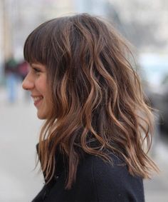 Perfect Full Fringe Balayage Brown Hair, Balayage Hair Brunette Long, Rich Brunette Hair, Best Balayage, Warm Hair Color, Balayage Brown, Wedding Hair Colors, Balayage Hairstyles, Rich Brunette