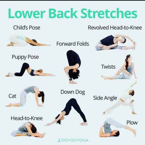 Lower Back Stretches, Lower Back Pain Stretches, Yoga Poses For Back, Back Stretches For Pain, Lower Back Pain Exercises, Latihan Yoga, Yoga Beginners, Yoga For Back Pain, Lower Back Exercises