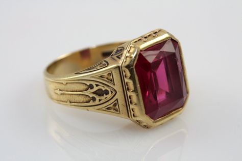 Ruby Ring Designs, Mens Ruby Ring, Man Gold Bracelet Design, Mens Ring Designs, Bridal Necklace Designs, Mens Gemstone Rings, Ruby Ring Gold, Mens Gold Jewelry, Mens Gold Rings