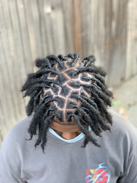 Square Parts Locs, Men Loc Retwist, Dreads Parts, Free Part Locs Men, Random Part Locs, Palm Rolled Locs, C Part Locs, Free Part Locs, Loc Parting Patterns