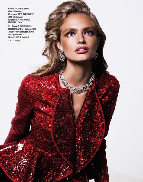 Anna Mila Guyenz Shines in Precious Gems for Vogue Taiwan - Page 2 of 2 Anna Mila, Taiwan Fashion, Vogue Taiwan, Holiday Photoshoot, Christmas Look, High Fashion Photography, Fashion Themes, Img Models, Fashion Now