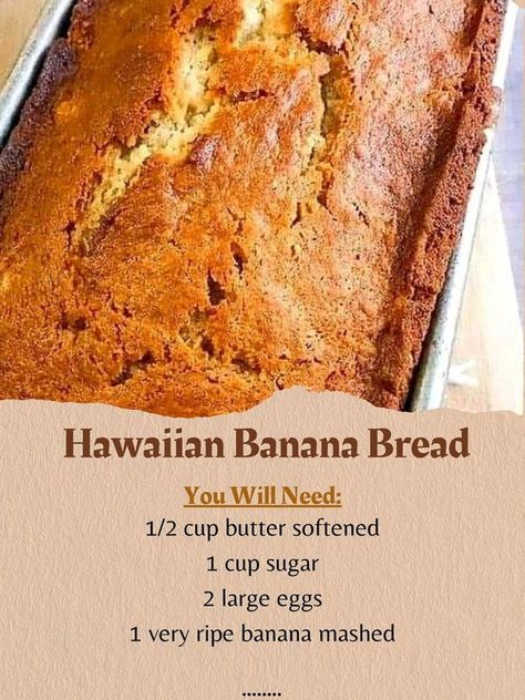 Cooking With Brenda Gantt | Hawaiian Banana Bread 🌺 | Facebook Hawaiian Banana Bread Recipe Easy, Hawian Banana Bread, Hawaiian Banana Bread Crushed Pineapple, Hawaii Banana Bread Recipe, Pineapple Quick Bread, Banana Bread With Coconut, Hawaiian Banana Bread Recipe, Coffee Banana Bread, Hawaiian Banana Bread