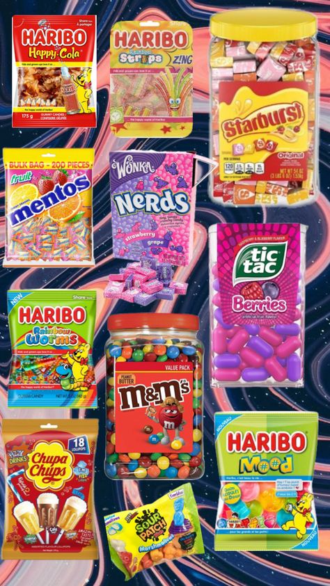 Candy=World Candy Collage, Candy World, Artificial Fruit, Fruit Flavored, Christmas Wishlist, Grapes, Candy, Snacks, Fruit