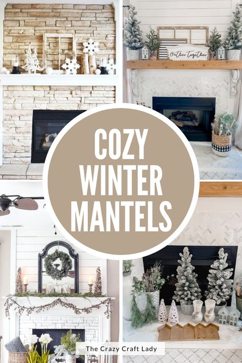 These Winter Mantel Ideas will give you inspiration for creating a cozy living room through the holiday season and beyond. They are some of the best ideas I could find to show you how easy it is to create the perfect winter look using a variety of mantel decor. Holiday Decor Mantle, Snowflake Fireplace Mantle, Cozy Mantel Decor, Winter Shelf Decor Living Rooms, Mantle Decorating Ideas With Sconces, Snowman Mantel Ideas, Pretty Mantel Ideas, Wreaths Over Fireplace Mantle Ideas, Seasonal Mantel Decorating Ideas