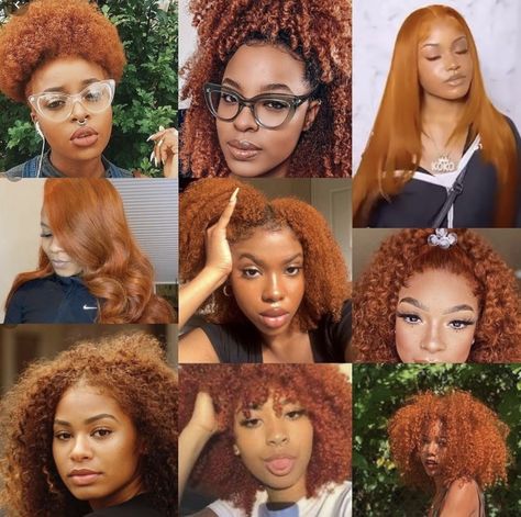 Ginger Hair Dyed, Cheveux Oranges, Cabello Afro Natural, Dyed Curly Hair, Ginger Hair Color, Dyed Hair Inspiration, Colored Curly Hair, Dyed Natural Hair, Pretty Hair Color