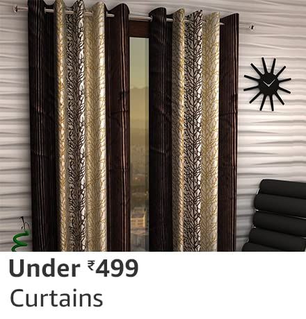 Home Products Sale - Great Deals & Discounts on Home DÃƒÆ’Ã†â€™Ãƒâ€šÃ‚Â©cor, Furnishing, Indoor Lighting and many more Online in India @ Amazon.in Black And Gold Curtains, Door Window Curtains, Curtain For Door Window, Curtain Headings, Buy Curtains, Gold Curtains, Curtain Sizes, Curtains Living, House Decorations