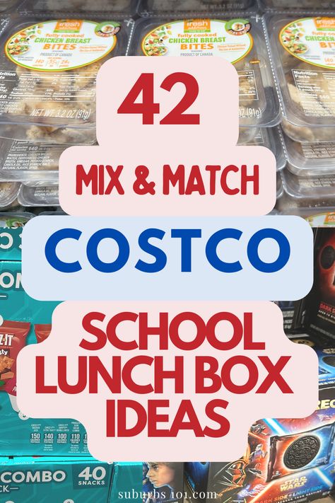 Looking for easy school lunch box ideas? Head to Costco, stock up on a variety of individually packaged, kid-friendly food and drinks perfect for packing your child's lunch. Whether you need quick Bento box lunch ideas, teen lunch ideas, Lunch for picky eaters, cold lunches or healthy lunch ideas, Costco has it. Making it incredibly easy to prepare your child's lunch on hectic mornings. Here are some easy lunch box foods from Costco to pack in your child's school lunch box. Quick Grab And Go Lunches, Healthy Cold School Lunches, Drinks To Pack For Lunch, Kindergarten Lunchbox Ideas, Low Carb Lunchbox Ideas, Healthy At Home Lunch Ideas, Veggies For Lunch Boxes, School Lunch Box Ideas For Kids Picky Eaters, Meat And Cheese Lunch Ideas