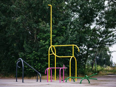 Children's Playground Equipment, Playgrounds Architecture, Public Playground, Animal Cushions, Green Animals, Old Factory, Playground Design, Interactive Installation, Urban Furniture