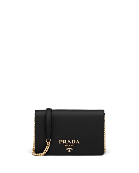 Prada Saffiano Leather Mini Bag, Saffiano Leather Mini Bag, Tas Prada, Leather Mini Bag, Metal Lettering, Bag Prada, Prada Saffiano, Lettering Logo, Formal Shoes For Men