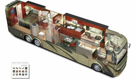 Multi Million Dollar RVs | ACME-3D.com . 3D RV Motorhome Cutaway. Tour Bus Interior, Omgebouwde Bus, Rv Tour, Casa Fantasy, School Bus House, Teknologi Futuristik, Bus Interior, Luxury Motorhomes, Fifth Wheel Trailers