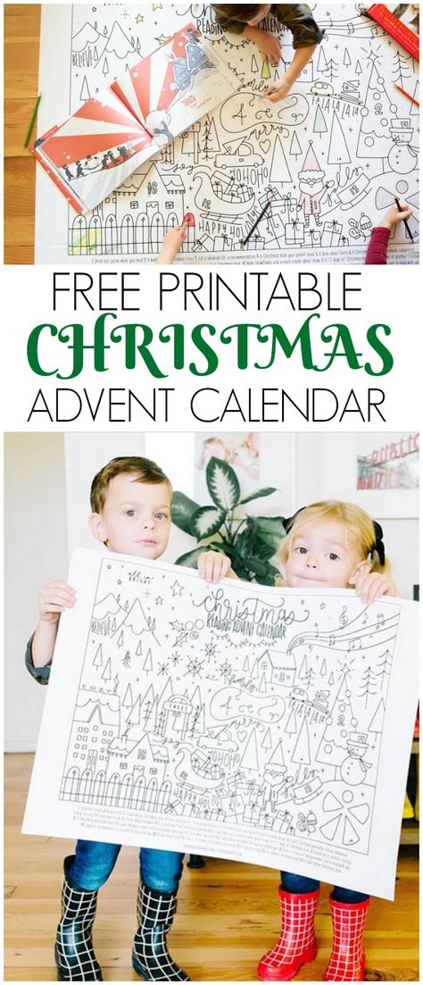 Free printable Christmas advent calendar. Free Christmas reading advent calendar. Books to read for Christmas. Christmas books to read with kids. Christmas coloring page. Advent Calendar Ideas For Classroom, Reading Advent Calendar, Printable Christmas Advent Calendar, 2022 Advent Calendar, Christmas Advent Calendar Printable, Printable Advent Calendar For Kids, Coloring Advent Calendar, Advent Book Calendar, Advent Printables Free