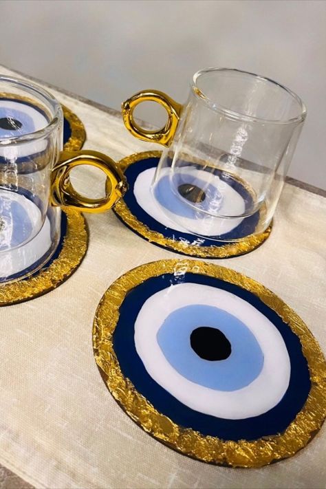 Boho Coasters, Coasters Resin, Abstract Art Projects, Resin Coasters, Gold Dust, Evil Eye Jewelry, Special People, Calligraphy Art, Christmas List