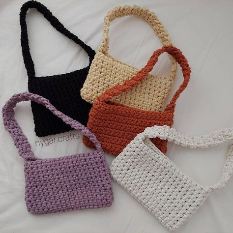 Modern Haken, Tote Crochet, Tas Bahu, Crochet Shoulder Bags, Mode Crochet, Crochet Pouch, Crochet Gratis, Crochet Clutch, Crochet Handbags Patterns