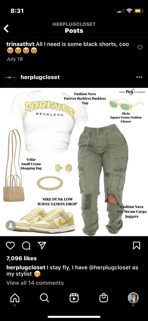 Fashion Nova Lookbook, Fashion Nova Outfits Baddie Summer, Nike Short Outfits Summer, Baddie Outfits Casual Street Style Swag Summer, Nike Short Outfits, Nike Shorts Outfit Summer, Fashion Nova Outfits Baddie, Spring Outfits Polyvore, 8th Grade Outfits