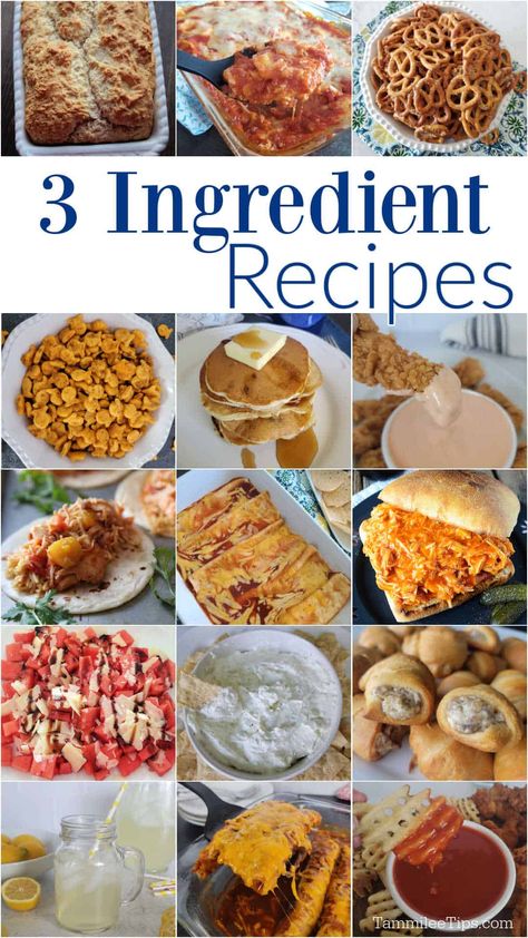 Household Ingredient Recipes, Easy Lunch Ideas 3 Ingredients, Very Simple Food Recipes, 3 Ingredients Crockpot Meals, Food To Make With Ingredients At Home, 3 Ingredient Lunch Ideas, Easiest Dinner Recipes 4 Ingredients, Easy No Ingredient Dinner, Small Ingredients Recipes