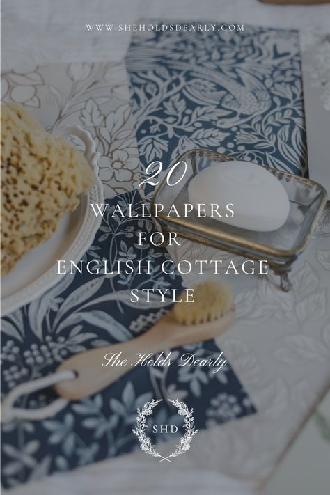 English Cottage Wallpaper, English Cottage Dining Room, English Country Bathroom, Wallpaper Wainscoting, Shelves Wallpaper, Townhome Decor, She Holds Dearly, Shiplap Farmhouse, English Wallpaper