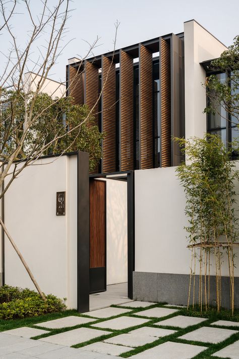 Facade Window, Scda Architects, Singapore Architecture, Villa Architecture, Suzhou China, Bamboo Trellis, Window Screen, التصميم الخارجي للمنزل, Design Exterior