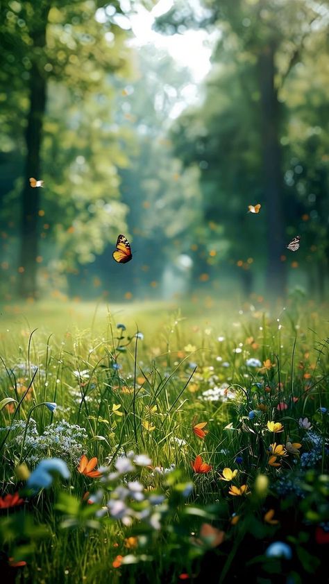 Nature Screensavers, Butterfly Forest, Cottage Landscape, Summer Nature Photography, Paradise Wallpaper, Best Nature Wallpapers, Lovely Flowers Wallpaper, Iphone Background Images, Wallpaper Nature Flowers