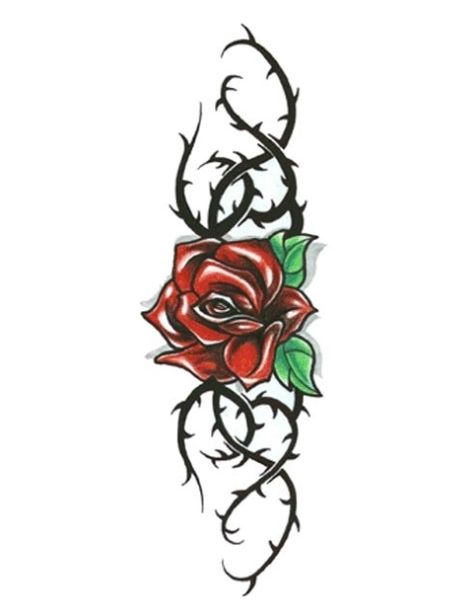 Rose Vine With Thorns Tattoo, Thorny Vine Tattoo, Thorny Rose Tattoo, Rose And Thorns Tattoo, Rose With Thorns Tattoo, Rose Thorn Tattoo, Thorn Bush, Rose And Dagger Tattoo, Thorns Tattoo