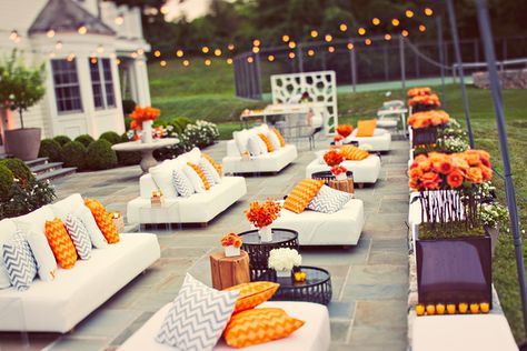 A beautiful outdoor wedding lounge space. Photography by Les Loups via Alchemy Fine Events #weddinglounge #summerwedding Outdoor Cocktail Party, Wedding Lounge Area, Salas Lounge, Wedding Reception Seating, Outdoor Cocktail, Wedding Lounge, Lounge Party, Beautiful Outdoor Wedding, Wedding Furniture