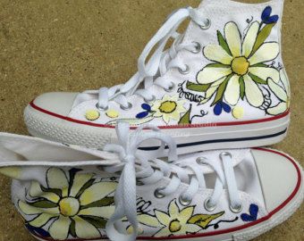 Custom Sneaker Shoes Customized Converse Flame by dreaminbohemian Diy Galaxy Shoes, Painted Converse, Shasta Daisy, Galaxy Shoes, Converse Hi, Shoe Makeover, Converse Chucks, Wedding Converse, Custom Converse