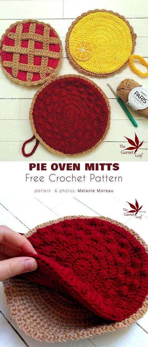 Diy Food Decor, Pie Pot Holder, Pot Holder Crochet, Lattice Pie, Crochet Pot Holders Free Pattern, Crochet Potholder Patterns, Crochet Hot Pads, Lazy Afternoon, Crafts Crochet