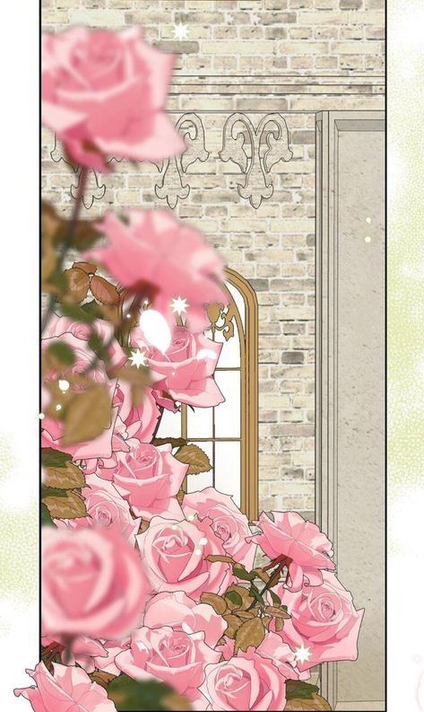 Manhwa Flowers, Rose Anime, Wizard Tattoo, Anime Flower, Illustration Artwork, Flower Backgrounds, Pink Love, Manhwa Manga, Pink Background