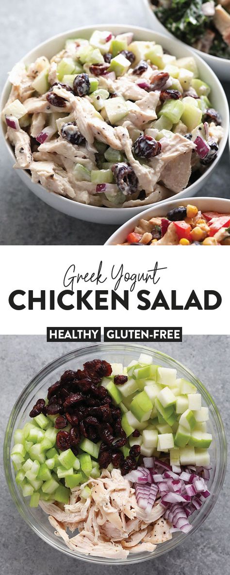 chicken salad with Greek yogurt never tasted so good! Try our classic Greek yogurt chicken salad recipe with just a few simple ingredients! Chicken Salad With Greek Yogurt, Greek Yogurt Chicken Salad, Yogurt Chicken Salad, Greek Yogurt Chicken, Yogurt Chicken, Fit Foodie Finds, Healthy Chicken Salad, Fit Foodie, Chicken Salad Recipe