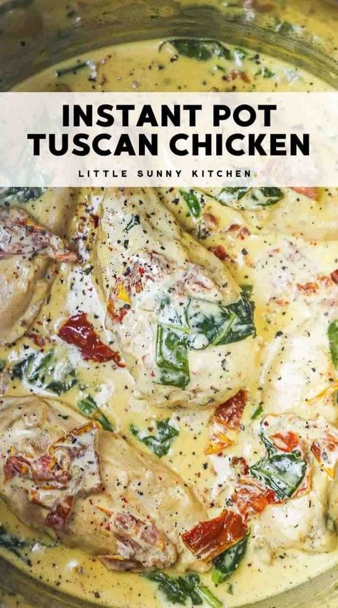 Chicken Tuscan, Instant Pot Pasta Recipe, Sundried Tomatoes, Tuscan Chicken, Best Instant Pot Recipe, Healthy Instant Pot Recipes, Instant Pot Recipes Chicken, Instant Pot Dinner Recipes, Easy Instant Pot Recipes