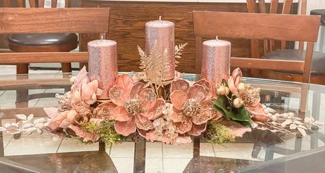 Rose gold christmas decorations