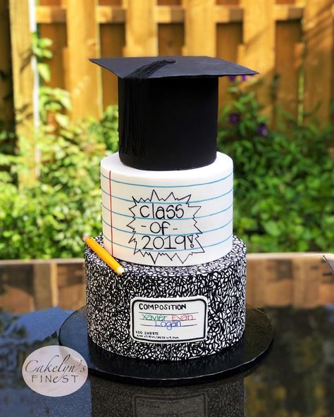 Cakelyn's Finest on Instagram: “We had three graduations last week in my family! My eldest graduated 8th grade, my youngest 5th grade and my nephew kindergarten! So I just…” Graduation Cake Designs, Pear And Almond Cake, Graduation Party Cake, Graduation Party Diy, School Cake, Graduation Party Planning, Graduation Party Themes, Cupcake Decoration, Graduation Cupcakes