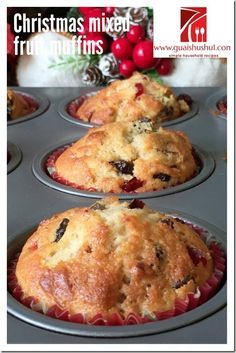 CHRISTMAS MIXED FRUIT MUFFINS UPDATED POST ON 4-12-2016 I have updated another new recipes on using muffin approach to prepare a quick bake for Christmas. Please scroll down for recipe 2 in red. This muffin is especially relevant for those who do not like to eat dense fruit cake but want some simple and fast Christmassy bakes . … Light Fruit Cake, Christmas Muffins, Fruit Cake Recipe Christmas, Fruit Cake Design, Fruit Muffins, Cake Light, Fruit Cake Christmas, Cake Mug, Christmas Cake Recipes