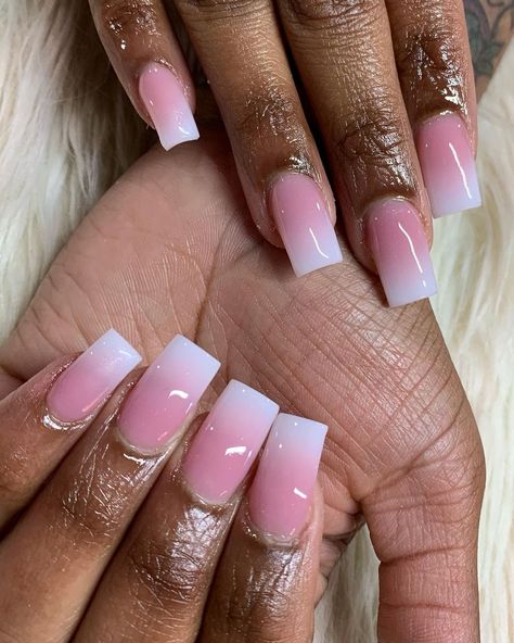 EnvyMyNailsLLC on Instagram: “#nails #kcnails #kcnailtech #ombrenails #instagramnails💅 #valentinobeautypure #nailsofinstagram #nailsonfleek #nails💅 #nailart…” Short Nails Ombre Ideas, Neutral Ombre Nails Coffin, Short Acrylic Ombre Nails, Short Ombre Acrylic Nails, Ombré Blue Nails, Ombre Short Nails, Short Ombre Nails, Ombre Nails Pink, Square Ombre