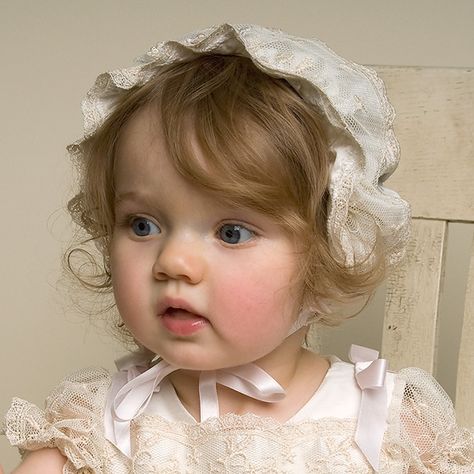 Jessica Silk Bonnet Silk Bonnet, Baby Bonnets, Christening Dress, Christening Gowns, Newborn Girl, Painting For Kids, Future Baby, Baby Fever, Baby Pictures