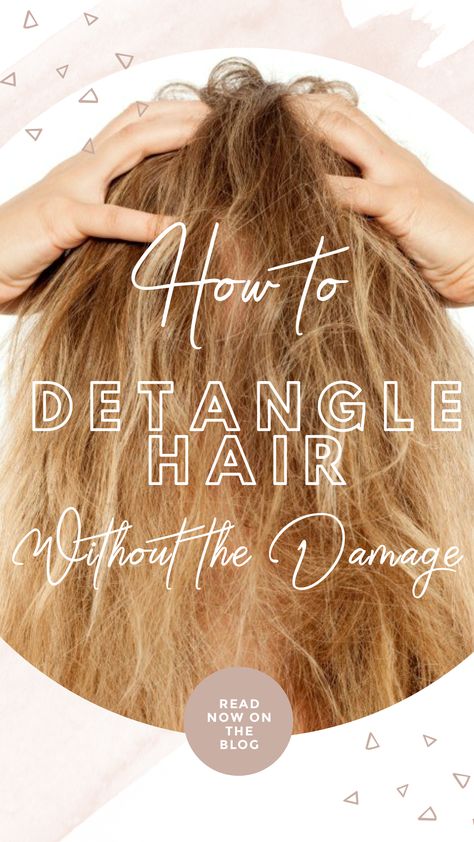 Wondering how to handle tough tangles, or prevent them from happening? We’ve share the best ways to detangle hair, and what you can do to stop knots from forming. Read tips on how to wrangle your tangles, from preventative steps and simple conditioning remedies to our favorite detangling brush. #hairtips #haircare #detanglehair Brushing Tangled Hair, Knotted Hair Remedy, Best Way To Detangle Matted Hair, How To Keep Hair From Tangling, How To Get Knots Out Of Hair, Tangled Hair Remedy, Matted Hair Remedies, How To Detangle Matted Hair, How To Detangle Hair